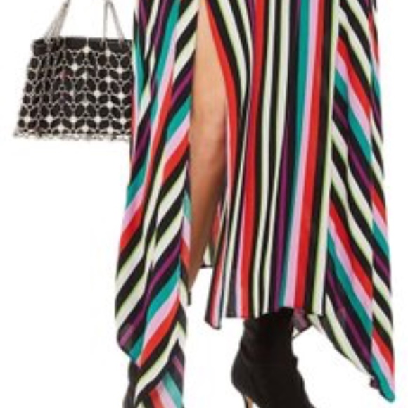 Topshop Multicolor Rainbow Stripe Maxi Dress NWOT - Picture 3 of 8
